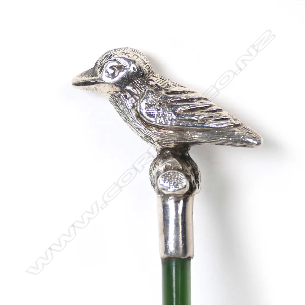 Frank Hyams (Dunedin) silver and pounamu teaspoon, Image 1++